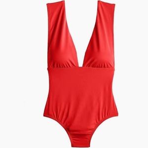 J Crew Red One Piece Swim